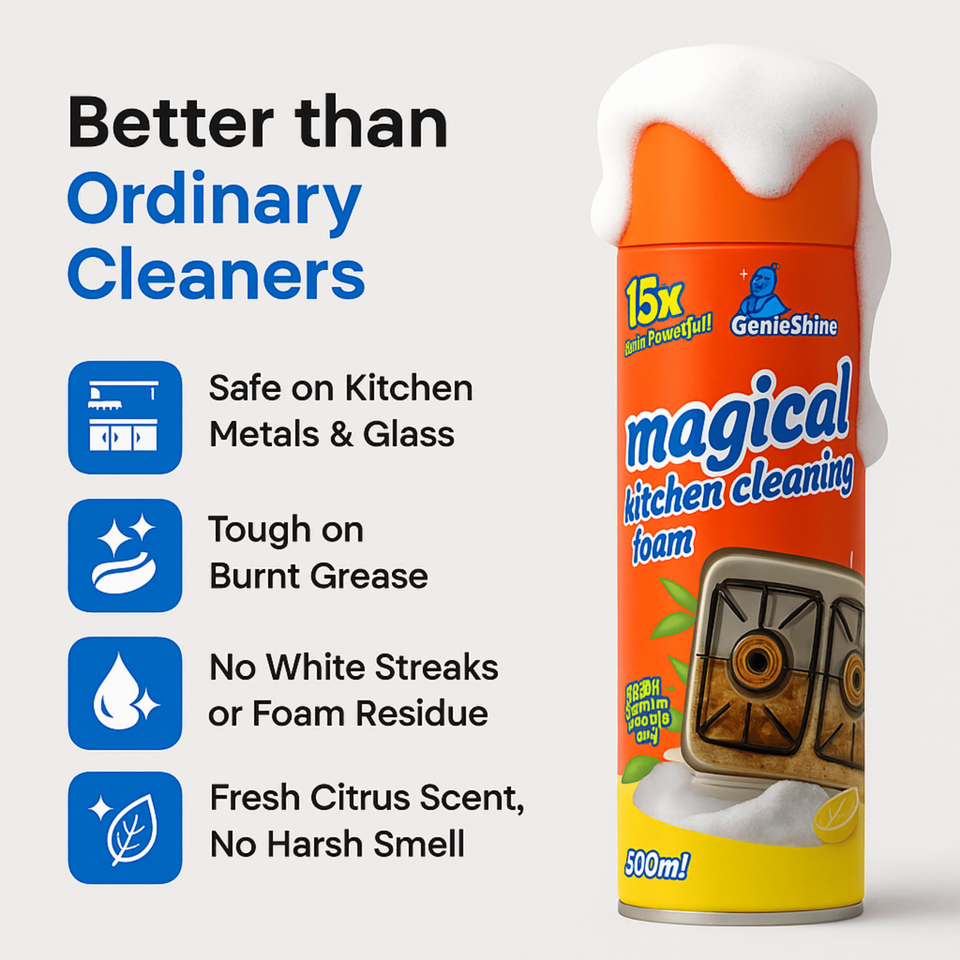 kitchen cleaning foam | 500ML - GenieShine