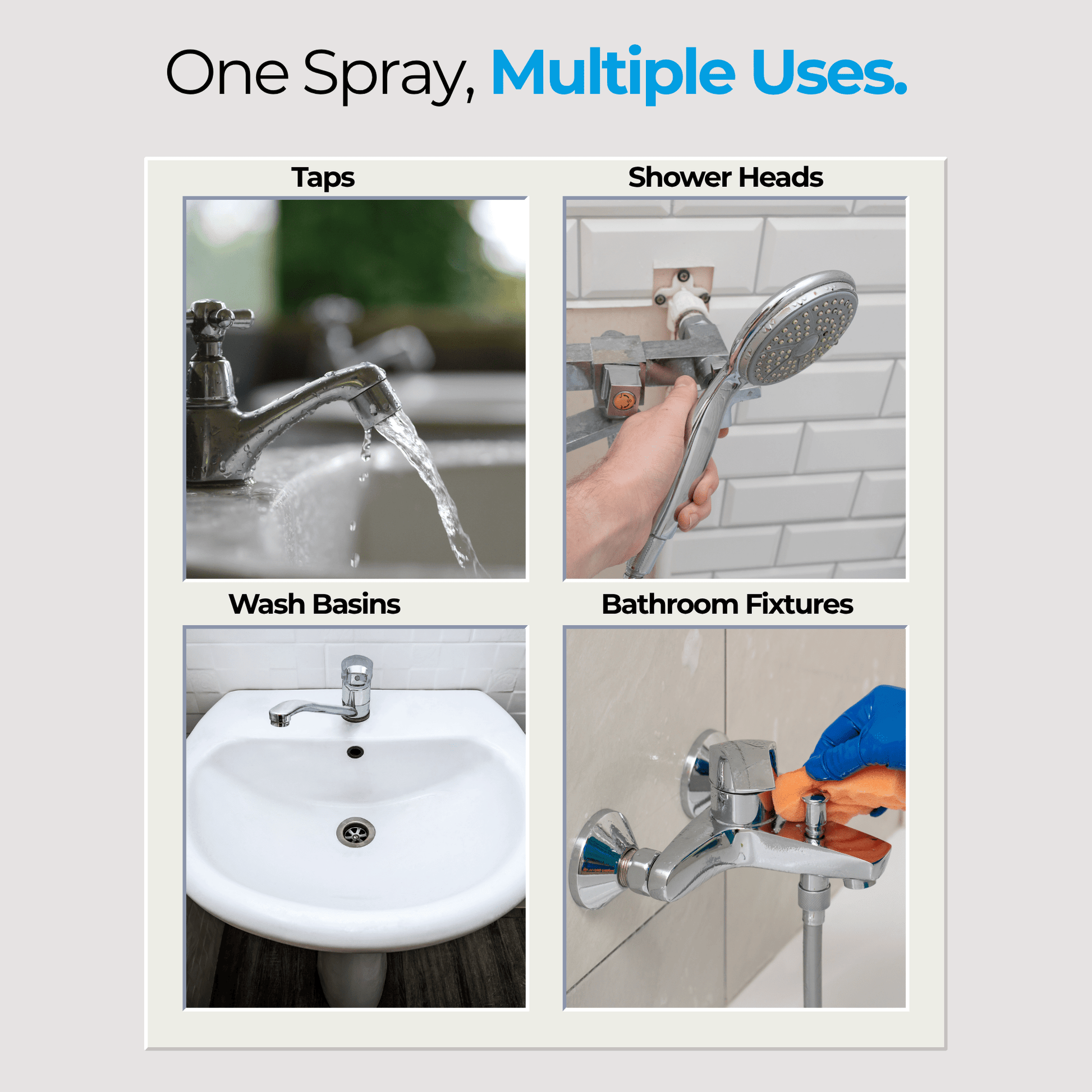 Tap & Shower Cleaner Spray | 500ML - GenieShine