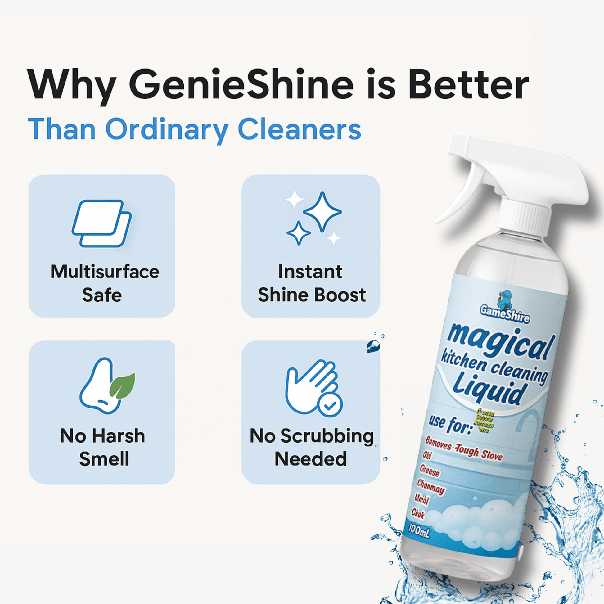 kitchen cleaning Liquid | 500ML - GenieShine